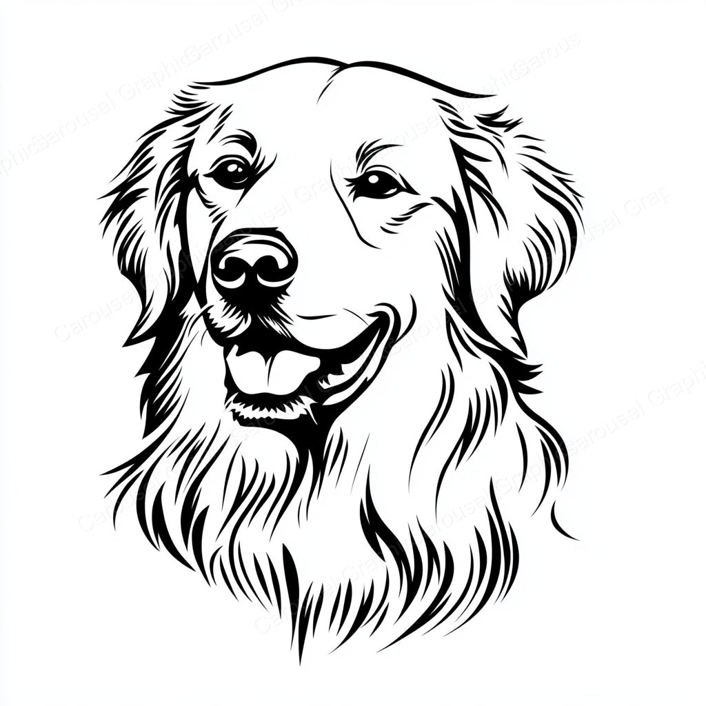 Golden Retriever Vector Graphic preview