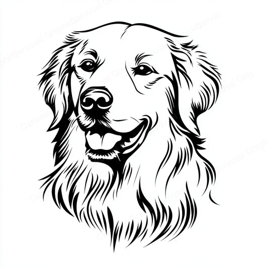 Golden Retriever Vector Graphic preview