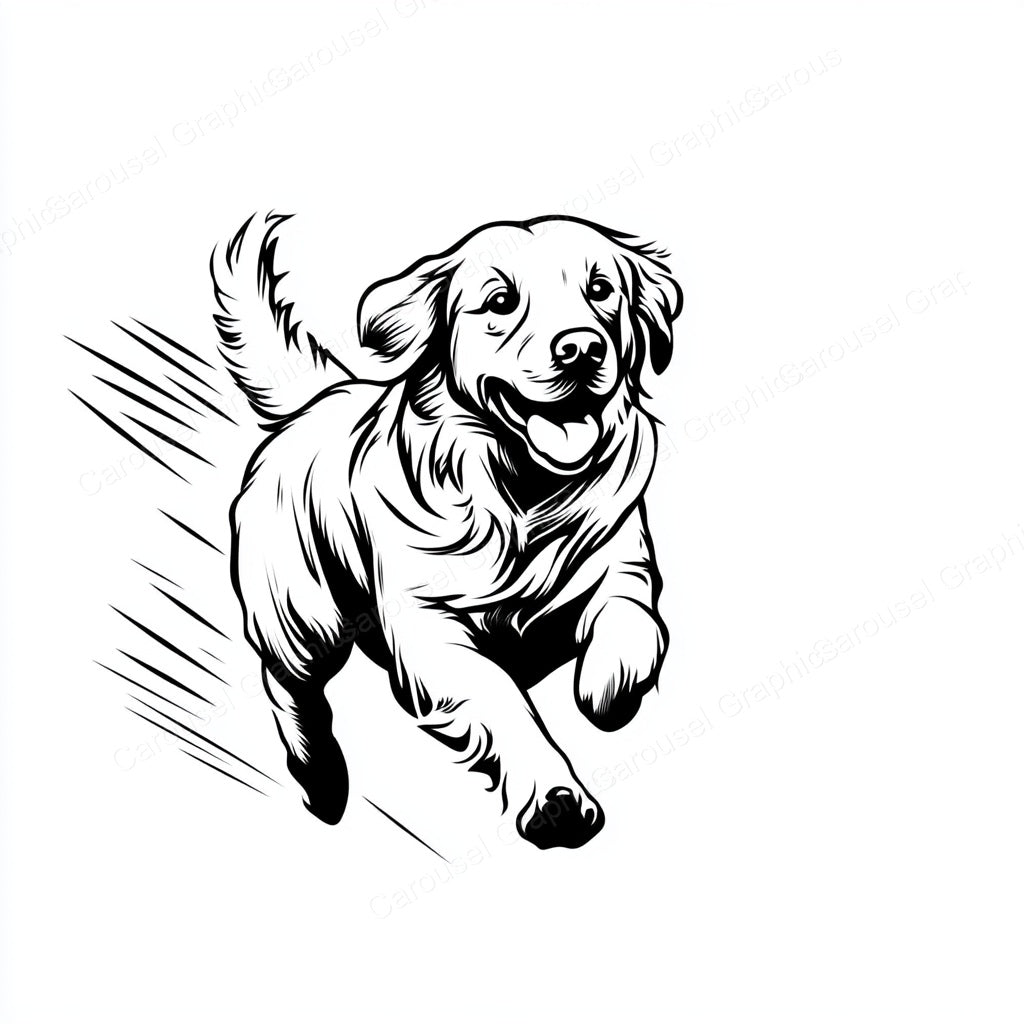 Golden Retriever Vector Graphic preview