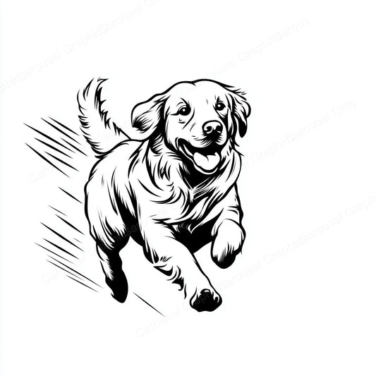 Golden Retriever Vector Graphic preview