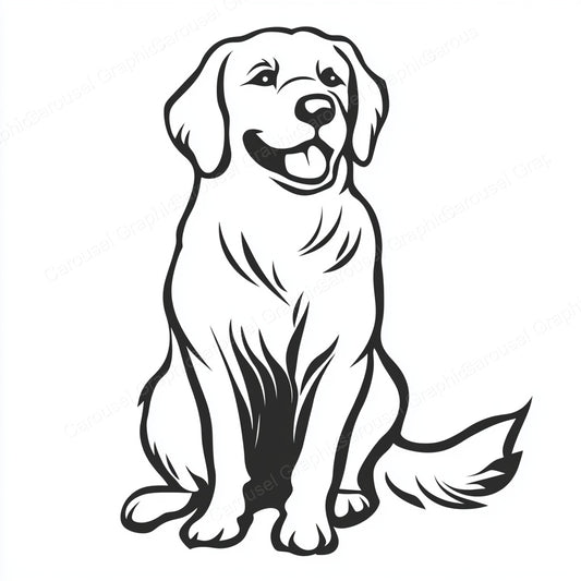 Golden Retriever Vector Graphic preview