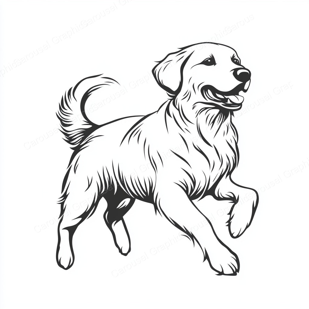 Golden Retriever Vector Graphic preview