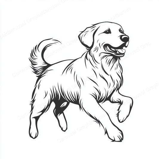 Golden Retriever Vector Graphic preview