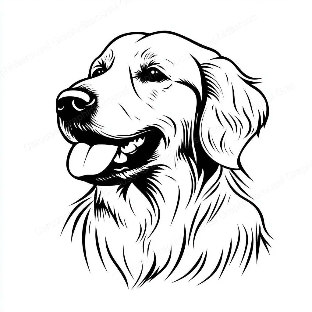 Golden Retriever Vector Graphic preview
