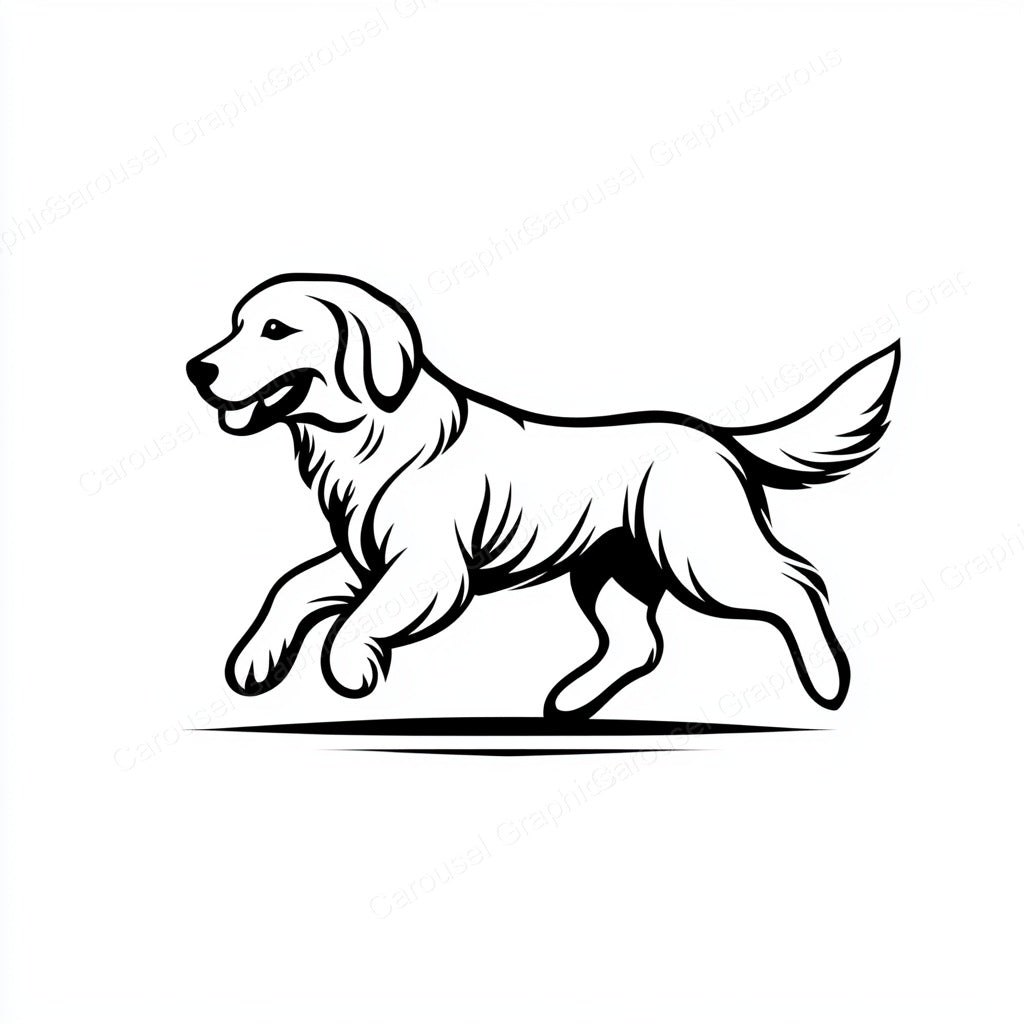 Golden Retriever Vector Graphic preview