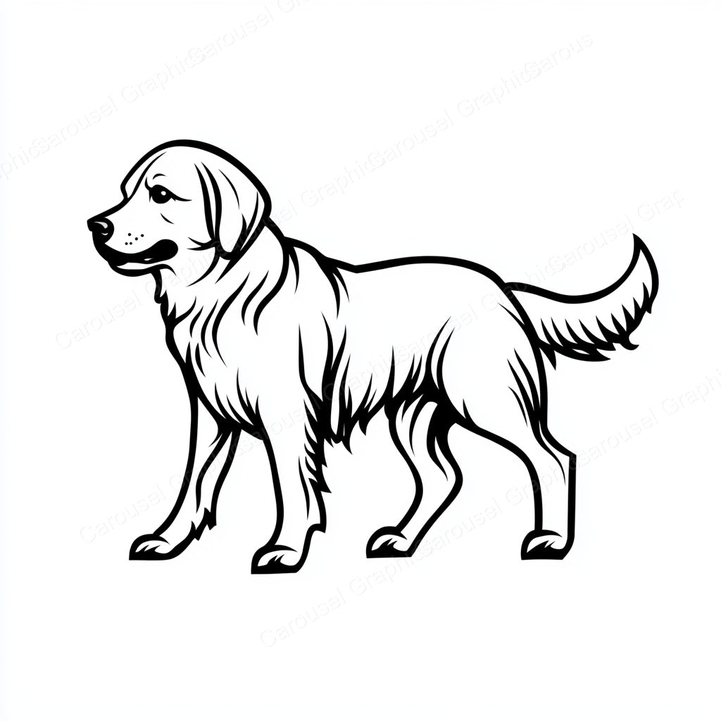 Golden Retriever Vector Graphic preview