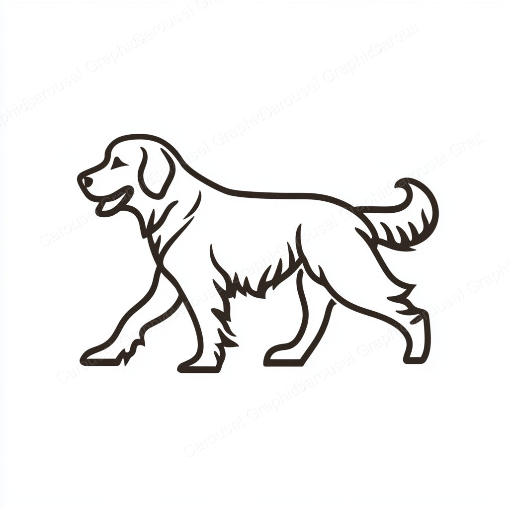 Golden Retriever Vector Graphic preview