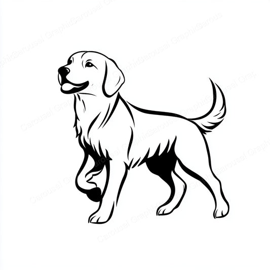Golden Retriever Vector Graphic preview