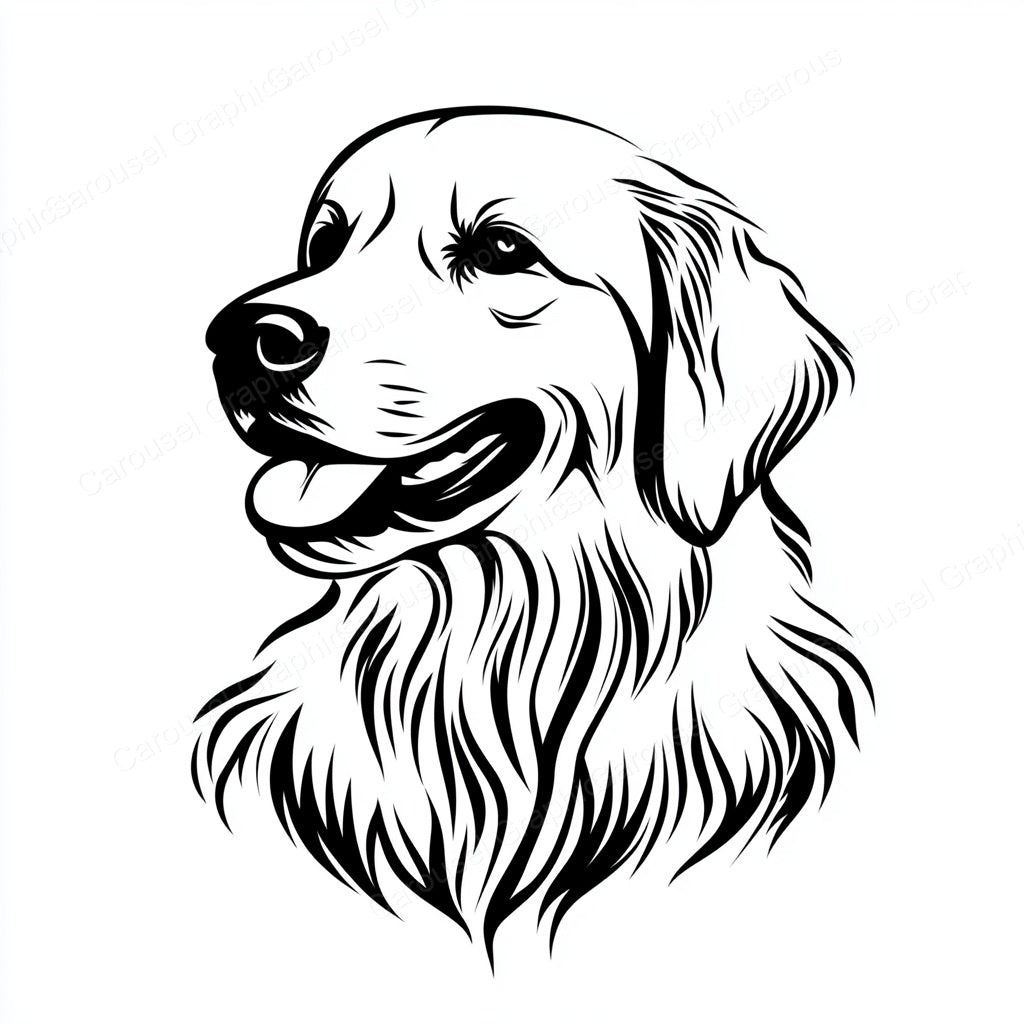 Golden Retriever Vector Graphic preview