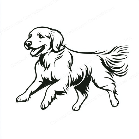Golden Retriever Vector Graphic preview