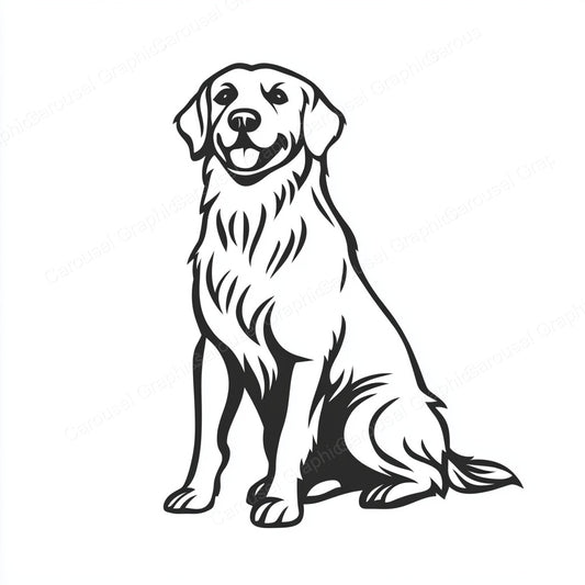Golden Retriever Vector Graphic preview