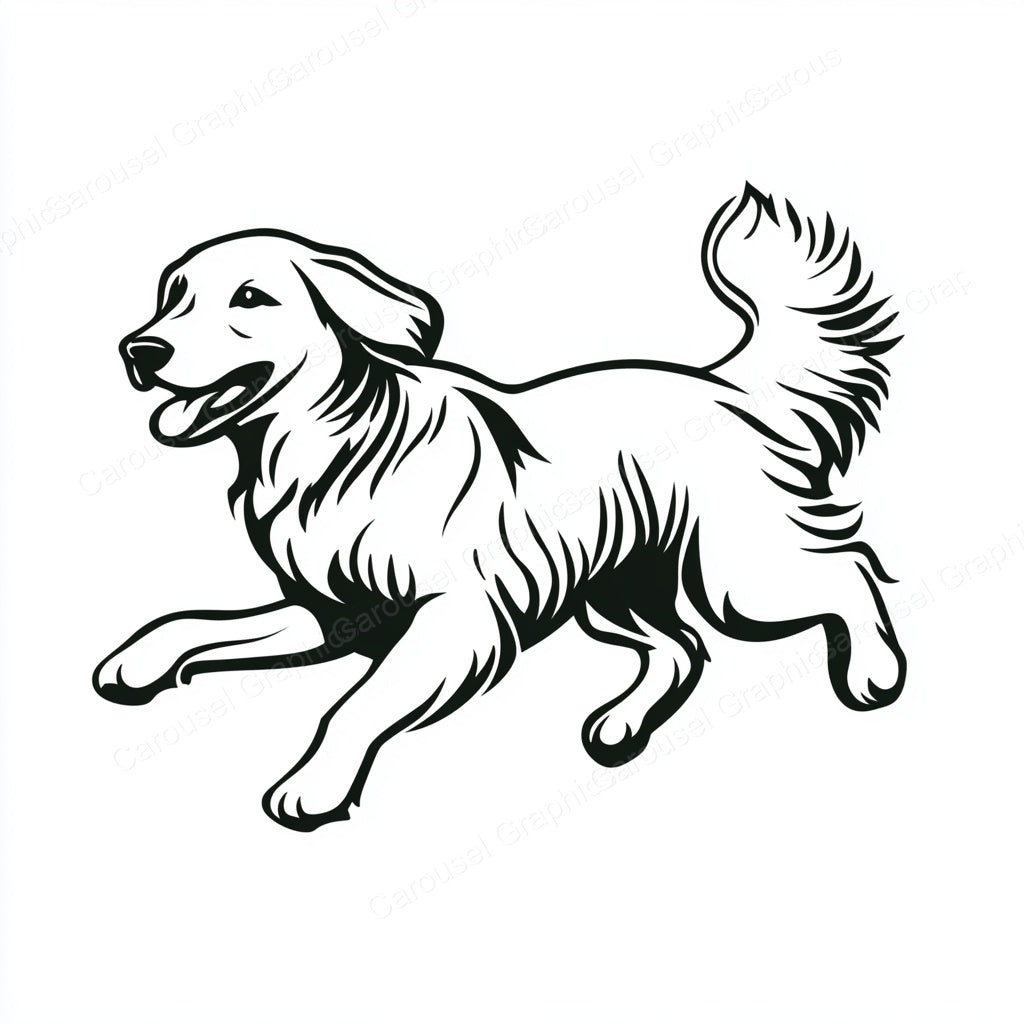 Golden Retriever Vector Graphic preview
