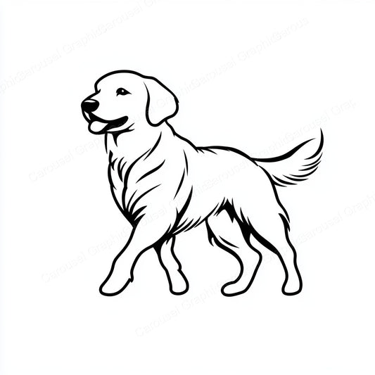 Golden Retriever Vector Graphic preview