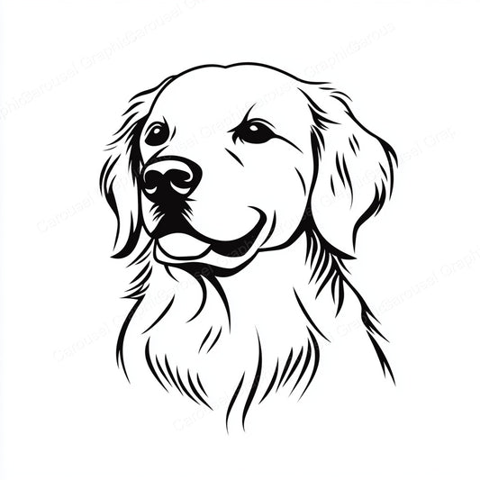 Golden Retriever Vector Graphic preview