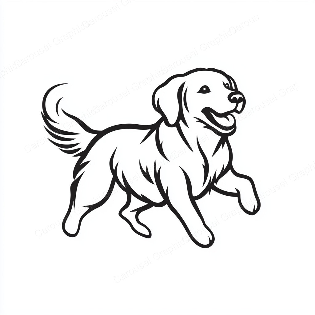 Golden Retriever Vector Graphic preview