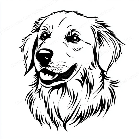 Golden Retriever Vector Graphic preview