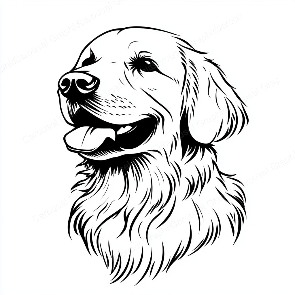 Golden Retriever Vector Graphic preview