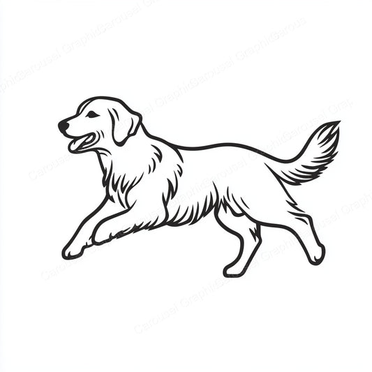 Golden Retriever Vector Graphic preview