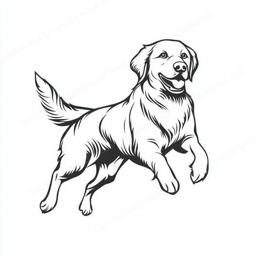 Golden Retriever Vector Graphic preview
