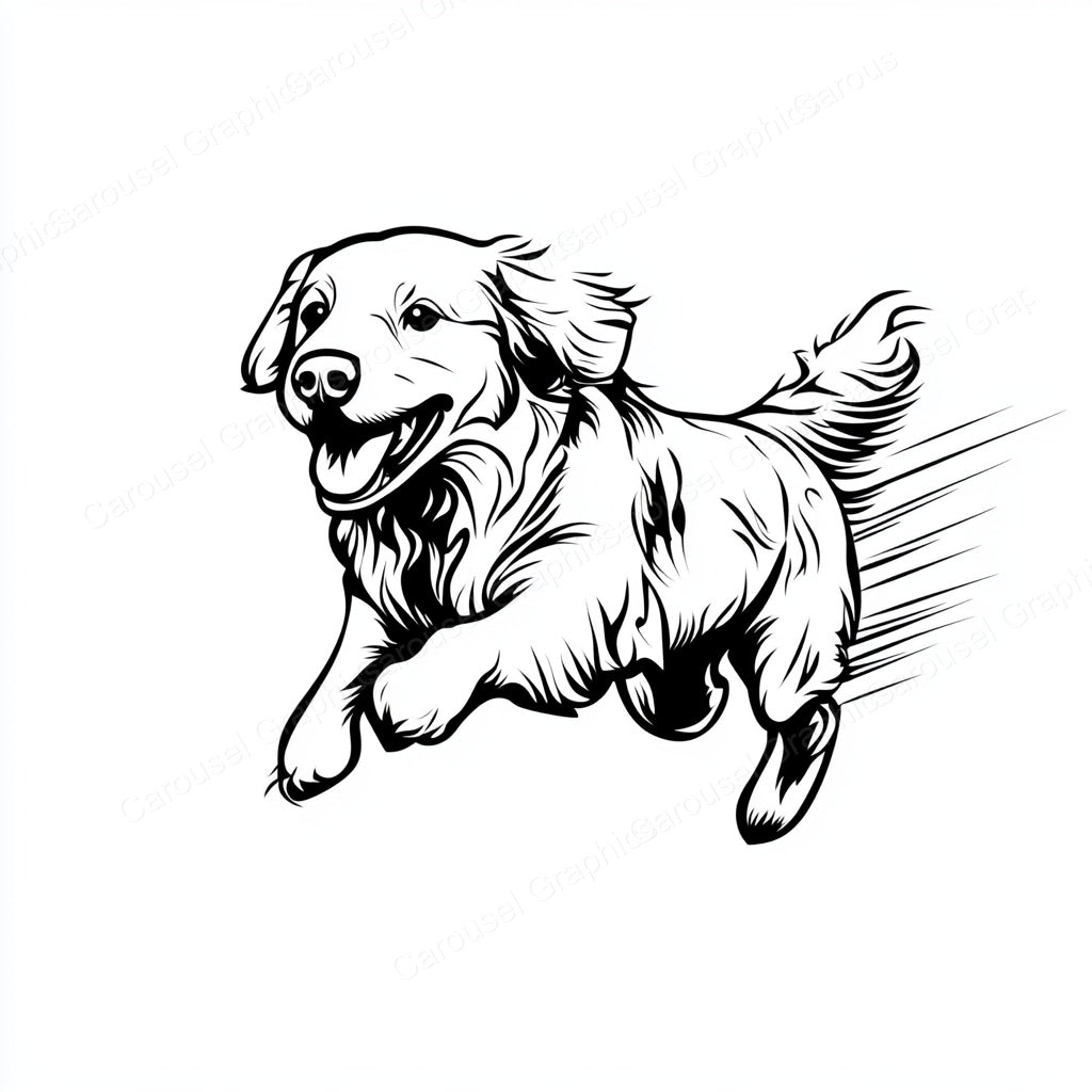 Golden Retriever Vector Graphic preview