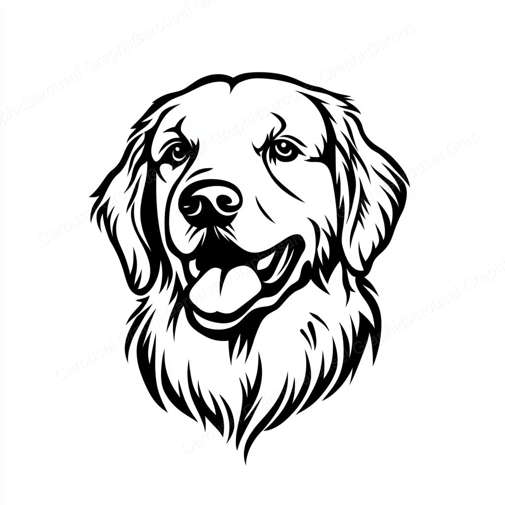 Golden Retriever Vector Graphic preview