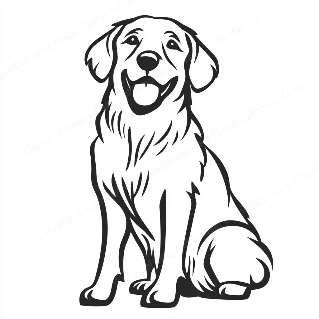 Golden Retriever Vector Graphic preview