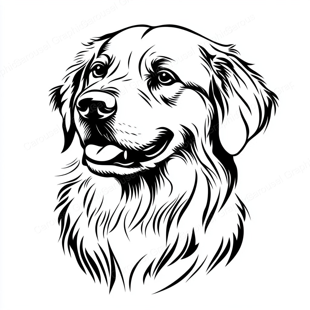 Golden Retriever Vector Graphic preview