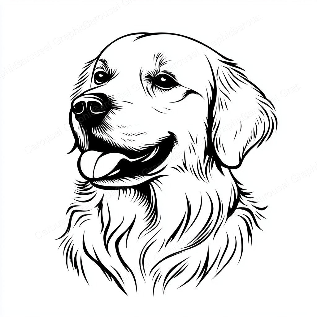 Golden Retriever Vector Graphic preview