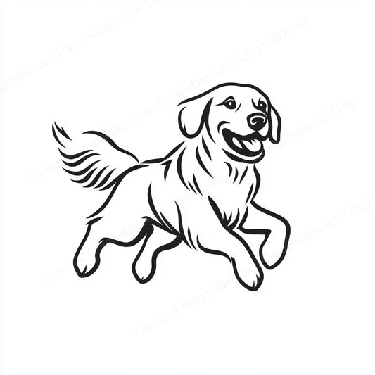 Golden Retriever Vector Graphic preview