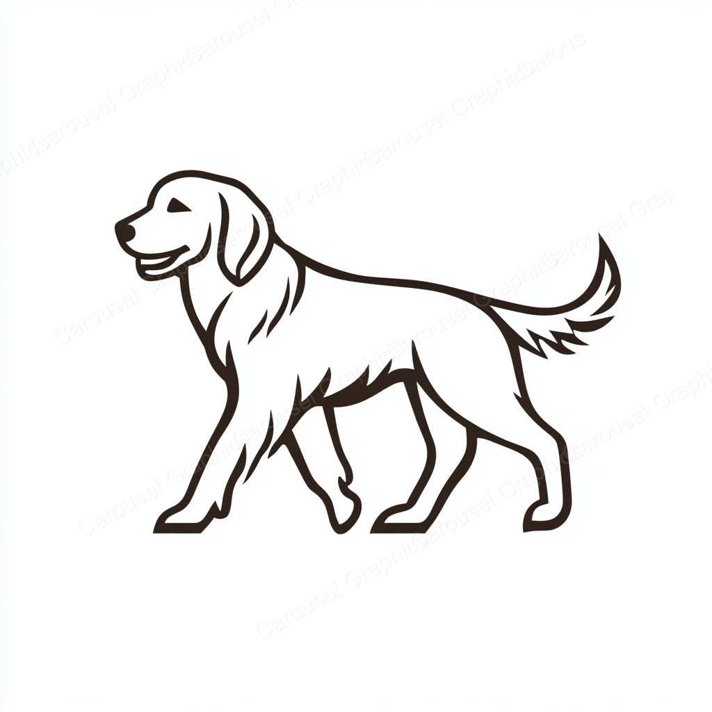 Golden Retriever Vector Graphic preview