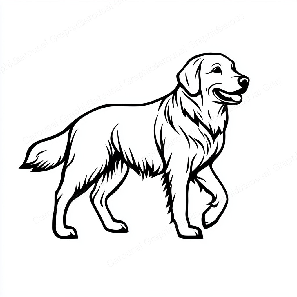 Golden Retriever Vector Graphic preview