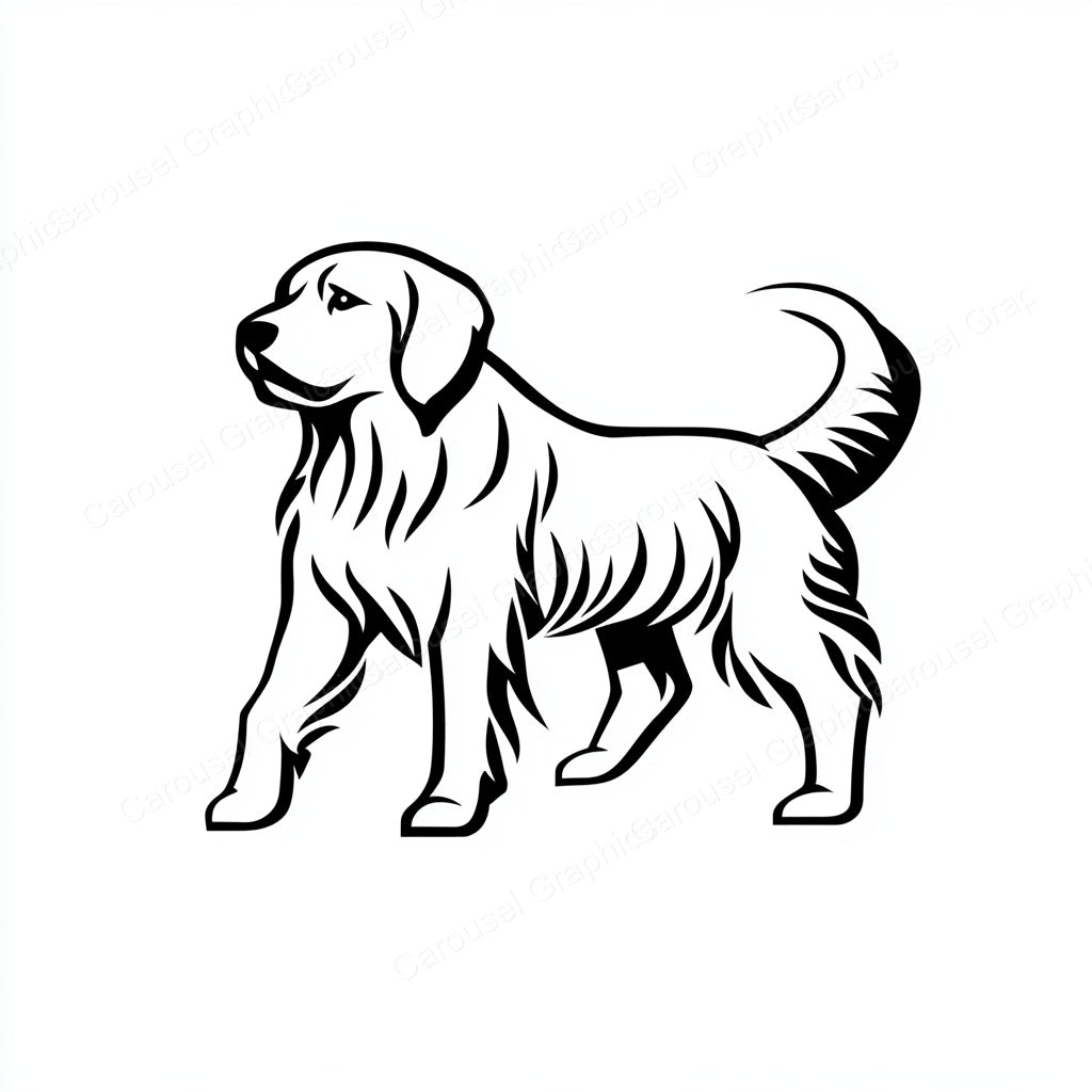 Golden Retriever Vector Graphic preview