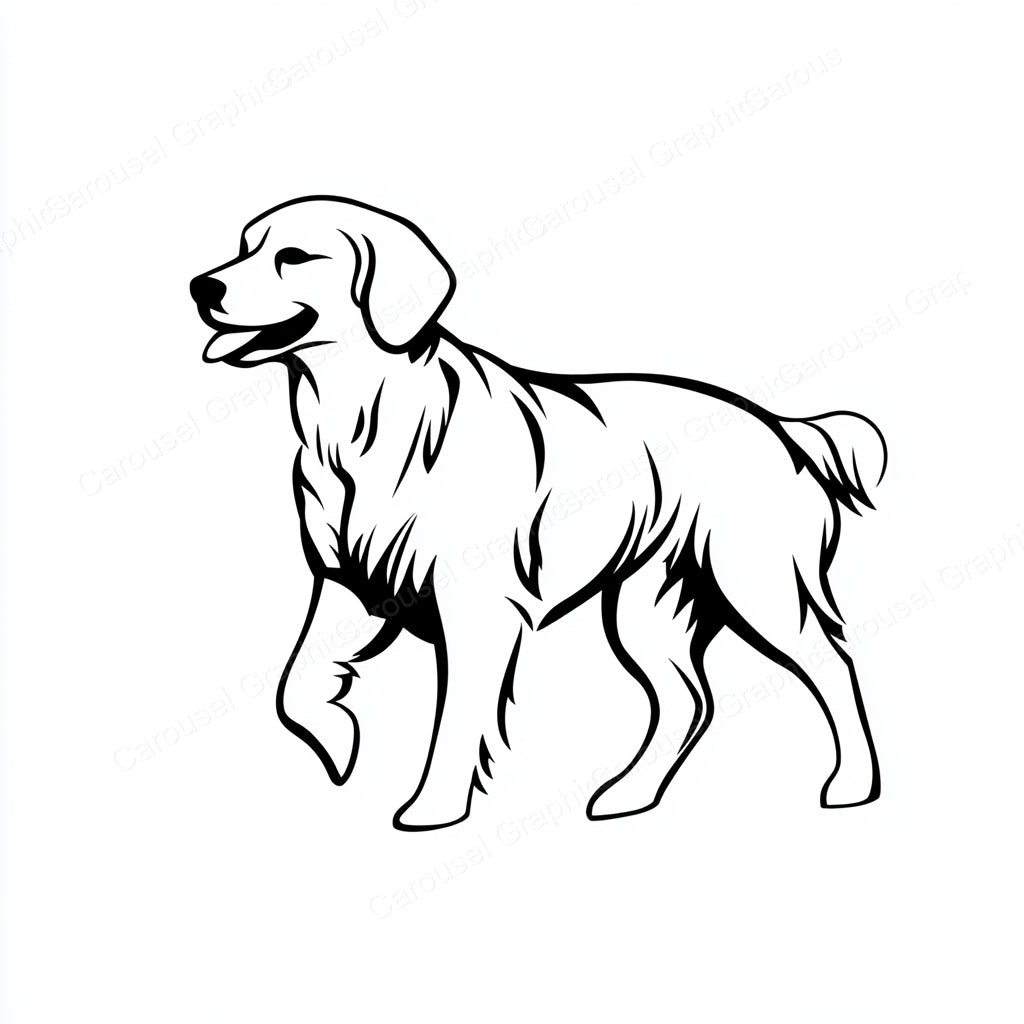 Golden Retriever Vector Graphic preview