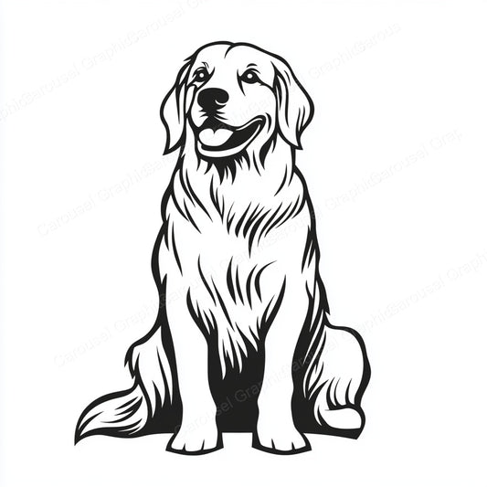 Golden Retriever Vector Graphic preview