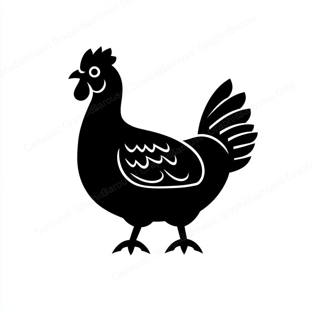 Hen Vector Graphic preview