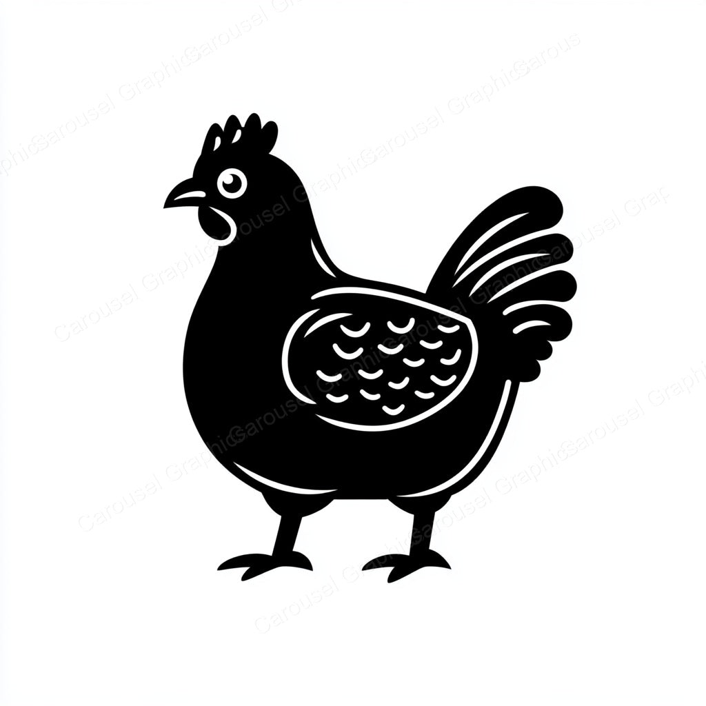 Hen Vector Graphic preview