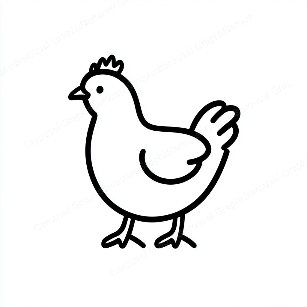 Hen Vector Graphic preview
