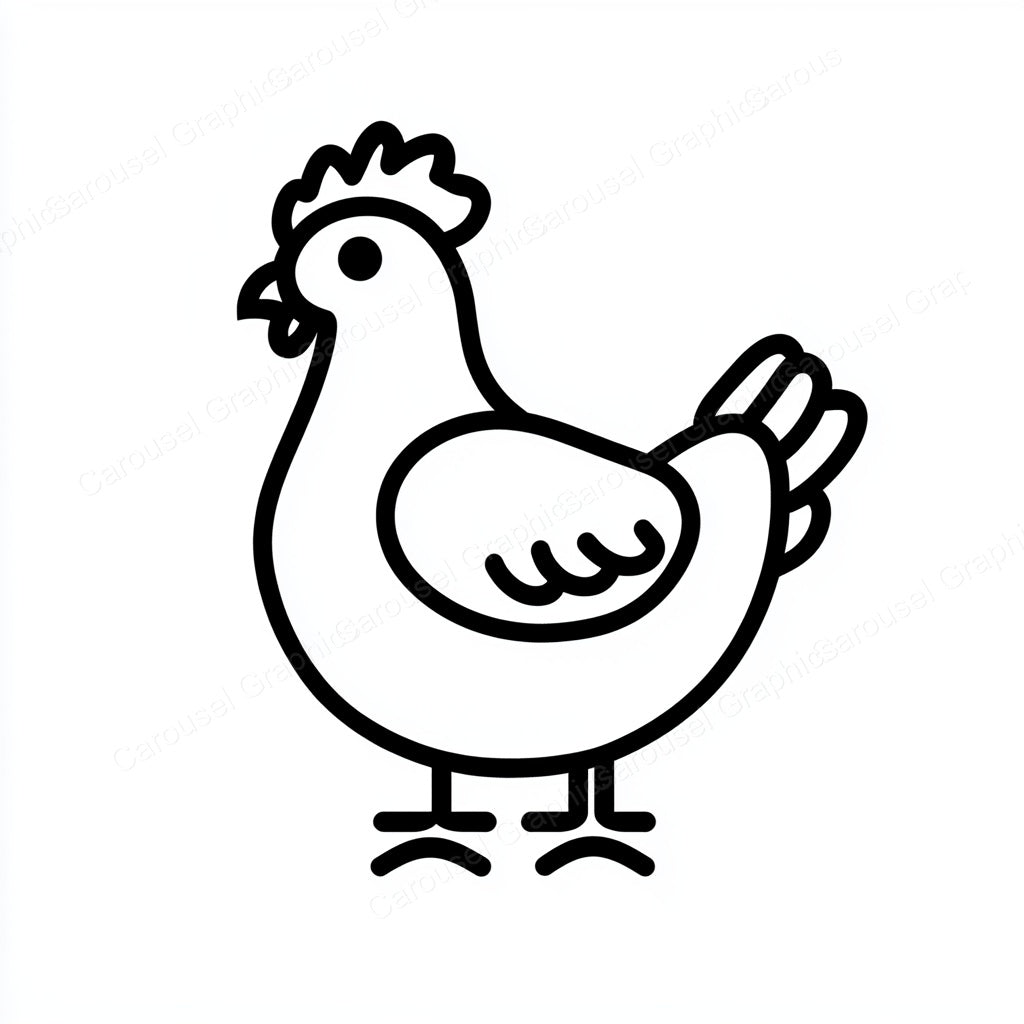 Hen Vector Graphic preview