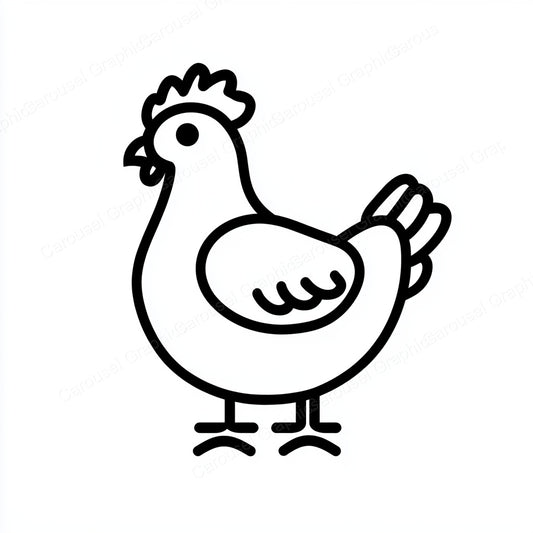 Hen Vector Graphic preview