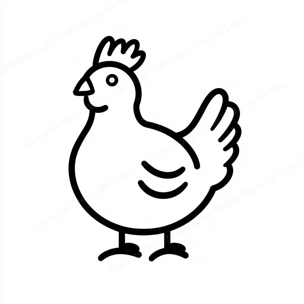 Hen Vector Graphic preview