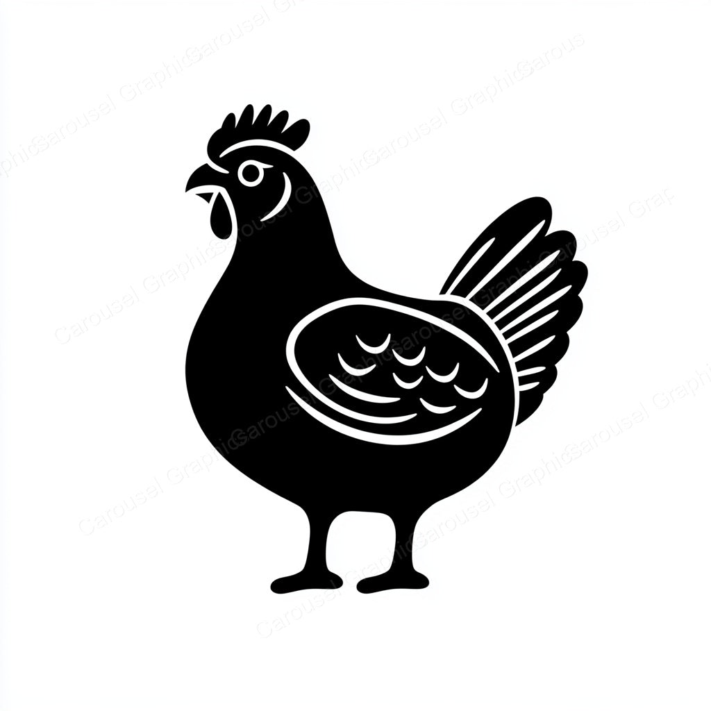 Hen Vector Graphic preview