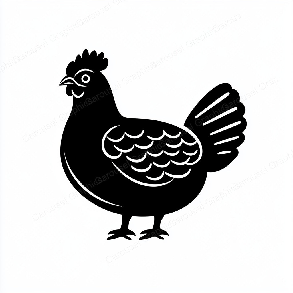 Hen Vector Graphic preview