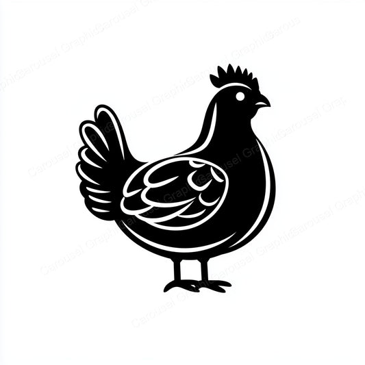 Hen Vector Graphic preview