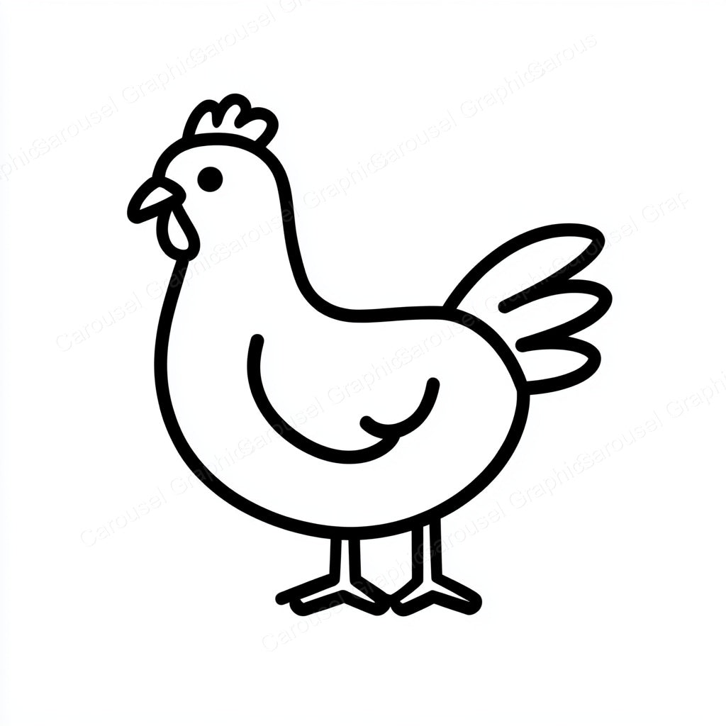 Hen Vector Graphic preview