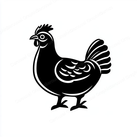 Hen Vector Graphic preview