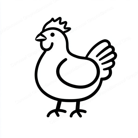 Hen Vector Graphic preview