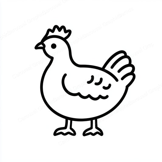 Hen Vector Graphic preview