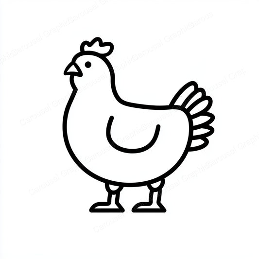 Hen Vector Graphic preview