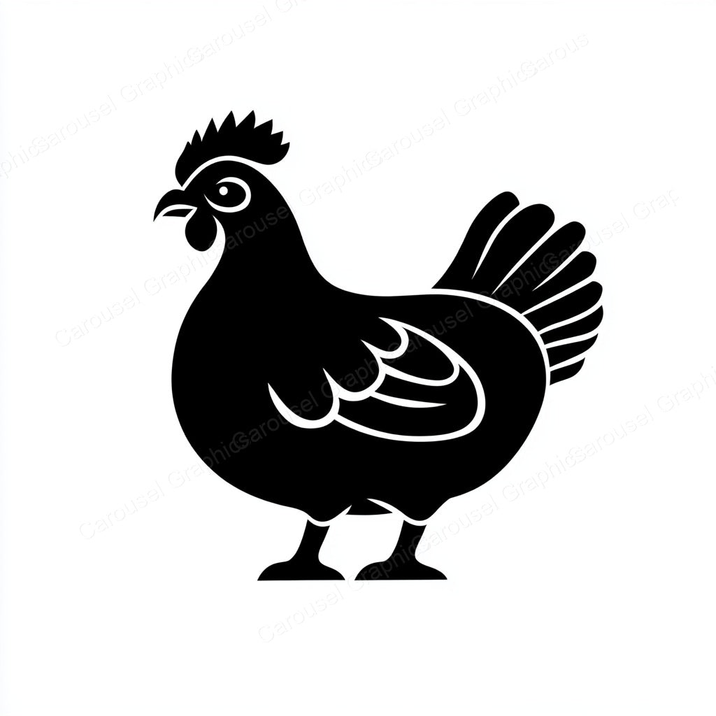 Hen Vector Graphic preview