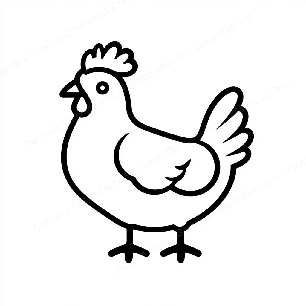 Hen Vector Graphic preview